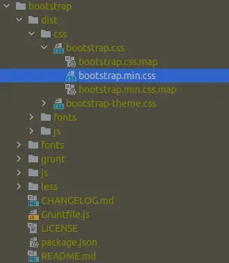 Bootstrap folder structure