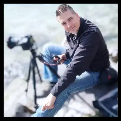 Ádám Bíró with camera