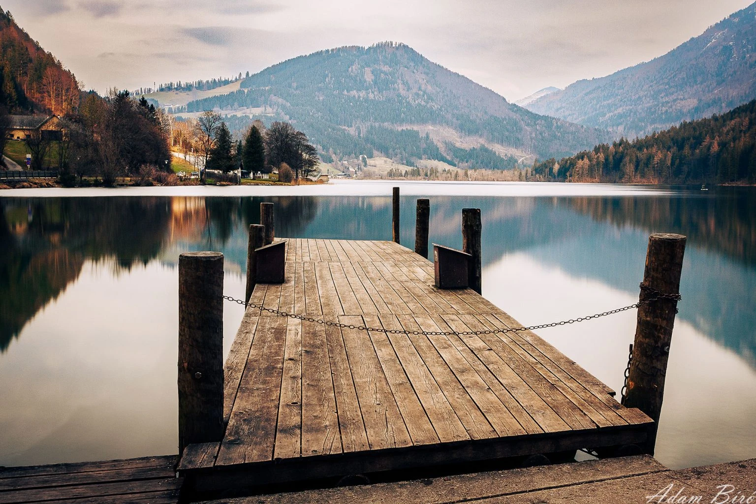 Pier on the bank of the Lunzer See