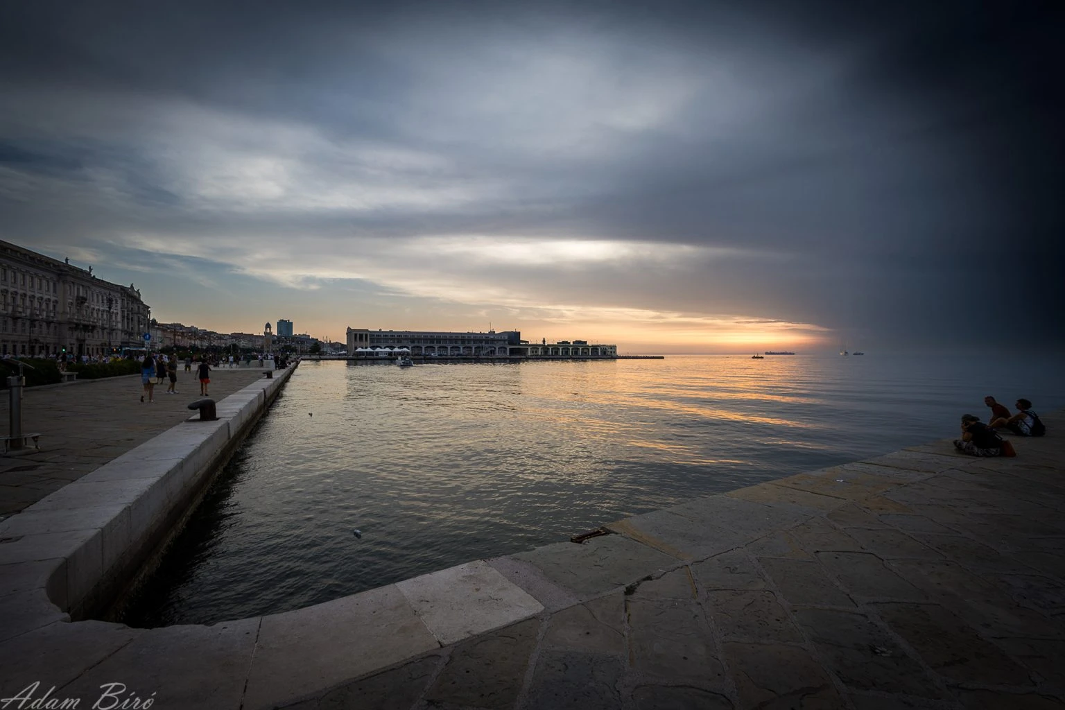 Sunset watchers in Triest